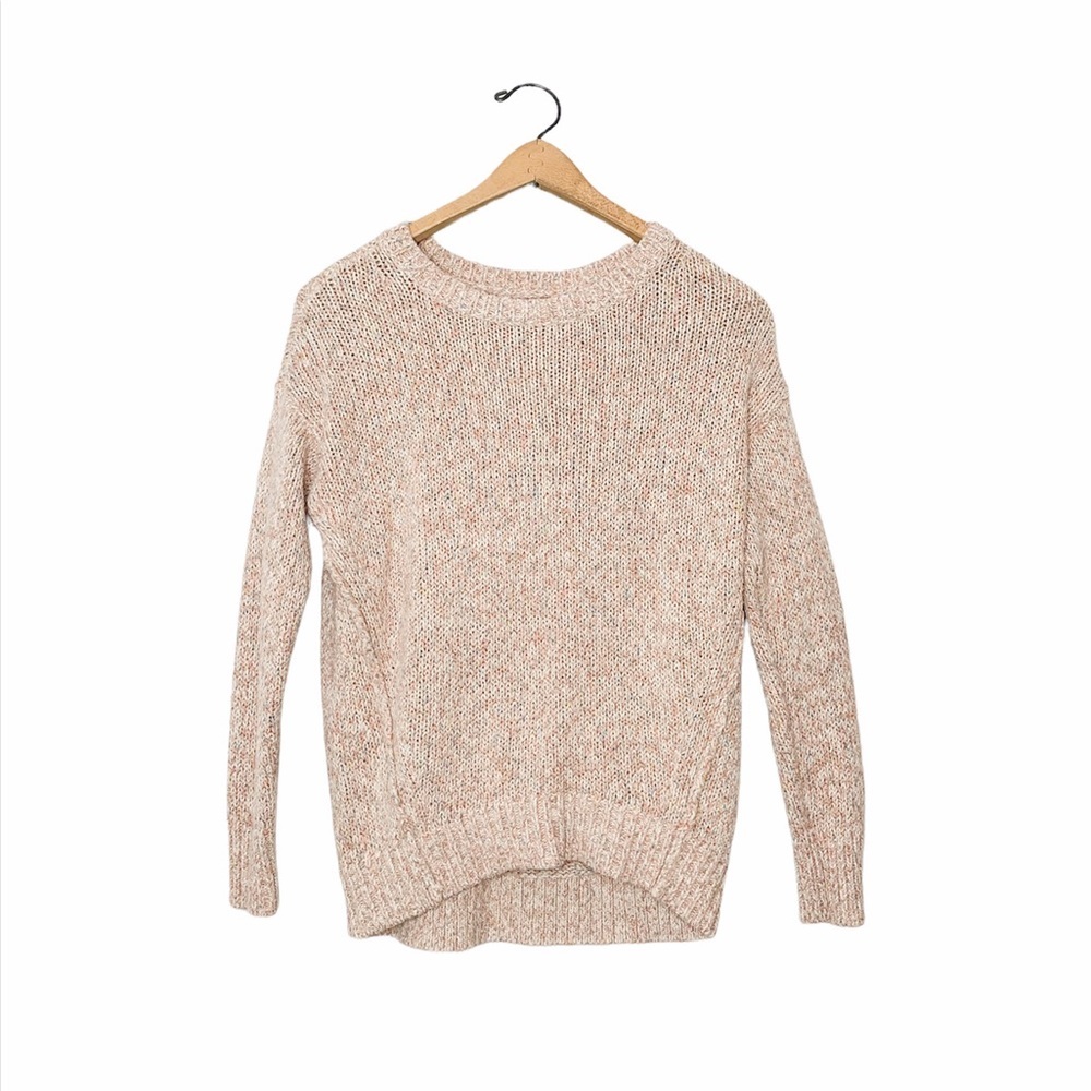 Ann Taylor LOFT Pastel Pink‎ Marled Knit Sweater XS